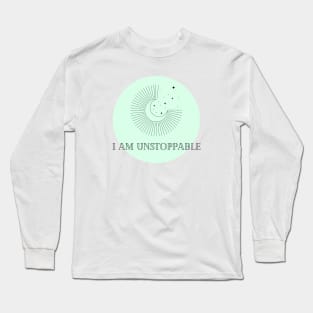 Affirmation Collection - I Am Unstoppable (Green) Long Sleeve T-Shirt